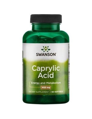Caprylsyre 600 mg, 60 kapsler