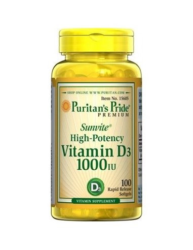 D3-vitamin 1000 IE, 100 kapsler