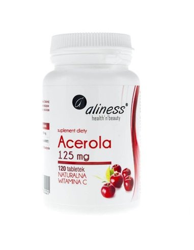 Acerola Natural Vitamin C, 125 mg, 120 tabletter