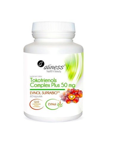 E-vitamin Tokotrienoler Complex Plus 50 mg Tokotrienoler Q10, 60 hætter.