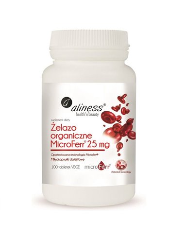 MicroFerr® Organic Iron 25 mg, 100 tabletter