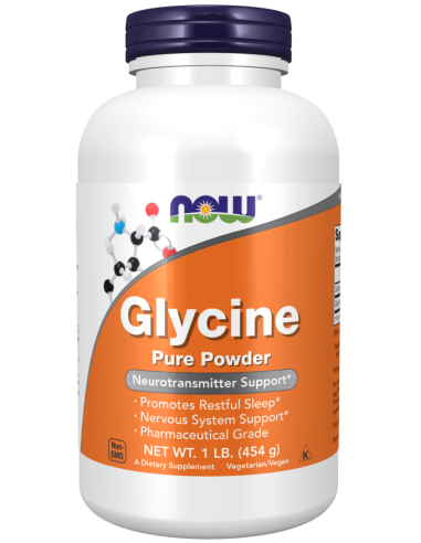 Glycin Pure Powder 454 g (Now Foods)