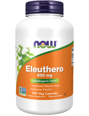 Eleuthero (Eleutherococcus senticosus) 500 mg, 250 kapsler
