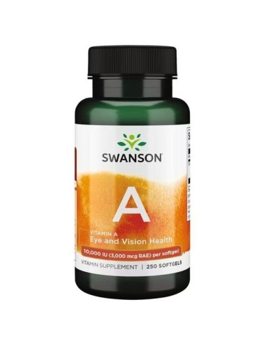 A -vitamin 10000 IE 250 softgels (Swanson)