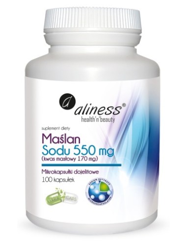 Natriumbutyrat 550 mg, 100 kapsler (aliness)
