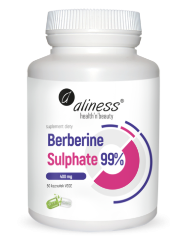 Berberinsulfat 99% 400 mg, 60 vege hætter